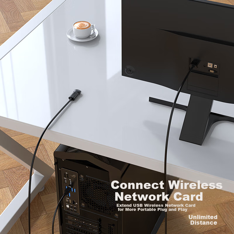 Кабель-удлинитель BIAZE USB 2.0, USB A (папа) - USB A (мама), 0.5 метра, черный