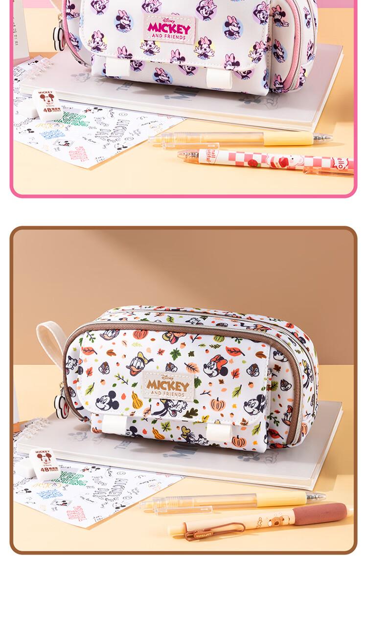 Disney Pencil Case for Elementary Students Large Capacity Multifunctional Multi-layer Storage Stationery Box Pencil Box School Supplies Blue Back to School Gift 12