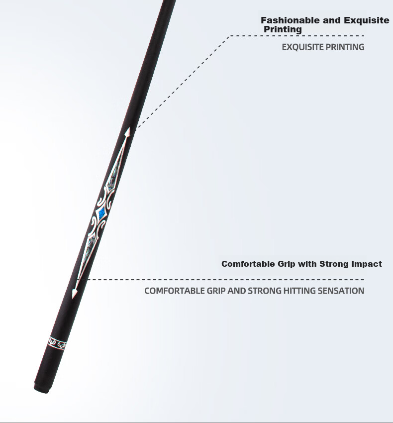 Xindongli Carbon Fiber Black Technology Cue Rack Billiard Accessories Aid Cue Stick with Metal Cross Head 9