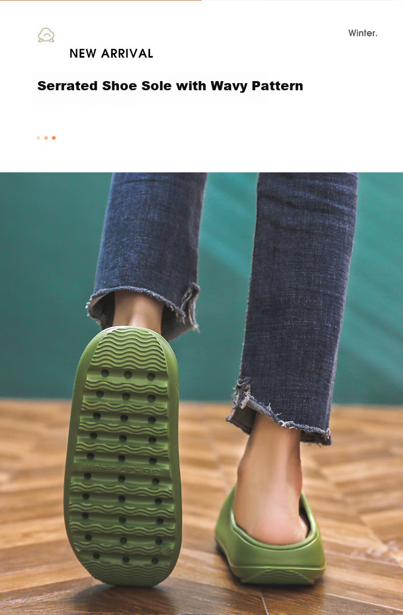 GUOLUOFEI Extra Large Size Squishy Slippers for Women, Summer Shower EVA Men's Thick-Soled Sandals, Pink, Size 39-40 4
