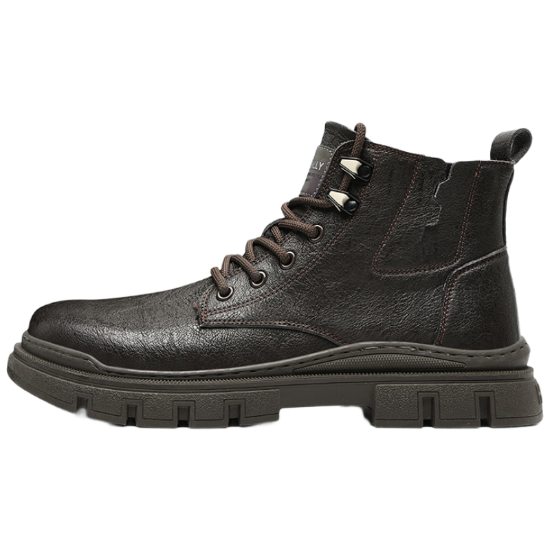 HLA Martin Boots, Men's Outdoor Casual Shoes, Autumn And Winter Work Boots for Men, HAAGZM3AB70373, Brown, Size 44
