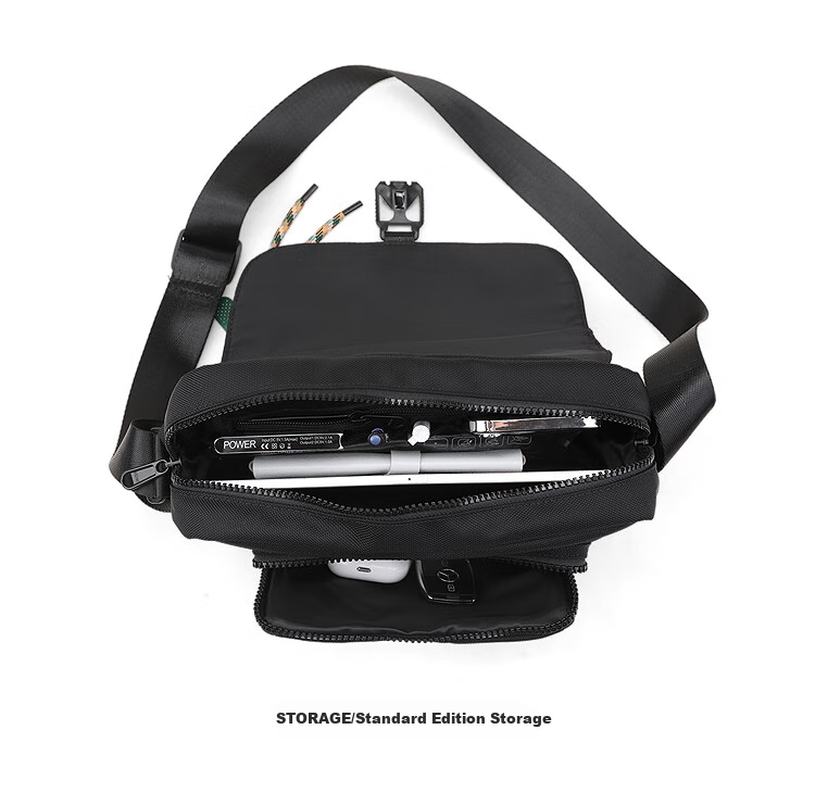 Slazenger Trendy Functional Magnetic Buckle Crossbody Bag Shoulder Bag Lightweight Large Capacity Messenger Bag, Black Extra-Large Versio 13