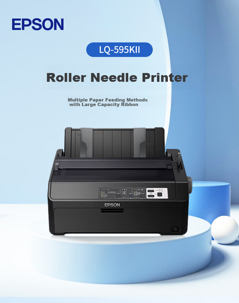 Epson LQ-595KII 80-Column High-Speed Continuous Inkjet Printer for Receipts (Enterprise Edition with 3-Year Maintenance) 1