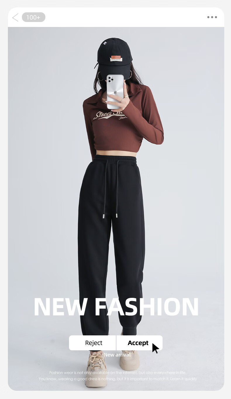 MJ STYLE Women's Joggers Pants for Spring And Autumn 2026, New Style for Petite Women, Versatile Outdoor Casual Sports Windproof Trousers 1