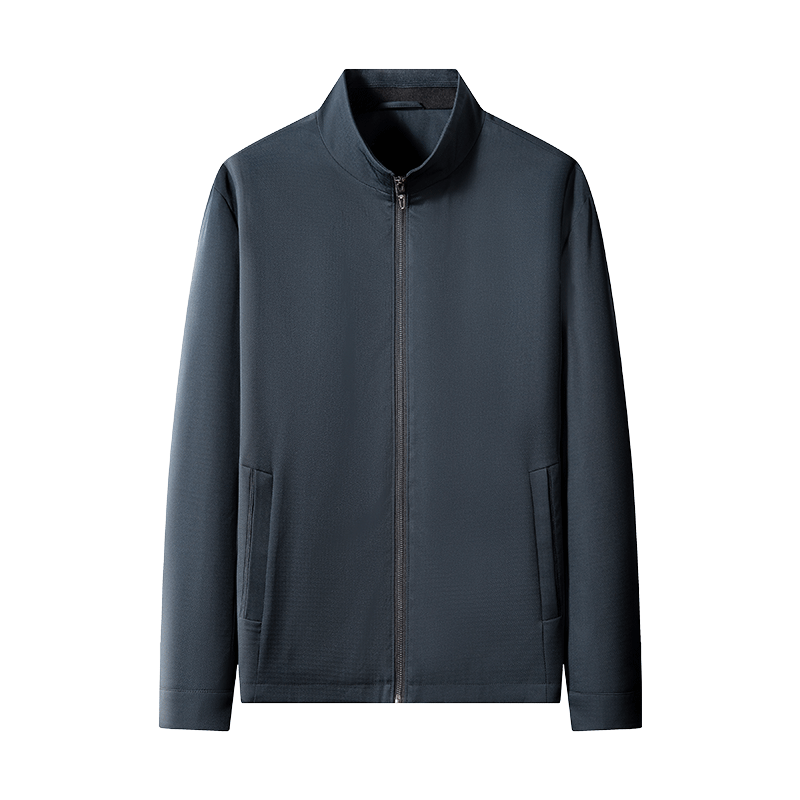 FIRS [Subtle Texture] Men's Jacket, Spring And Autumn Business Casual Simple Versatile Solid Color Stand-Up Collar Cardigan Menswear