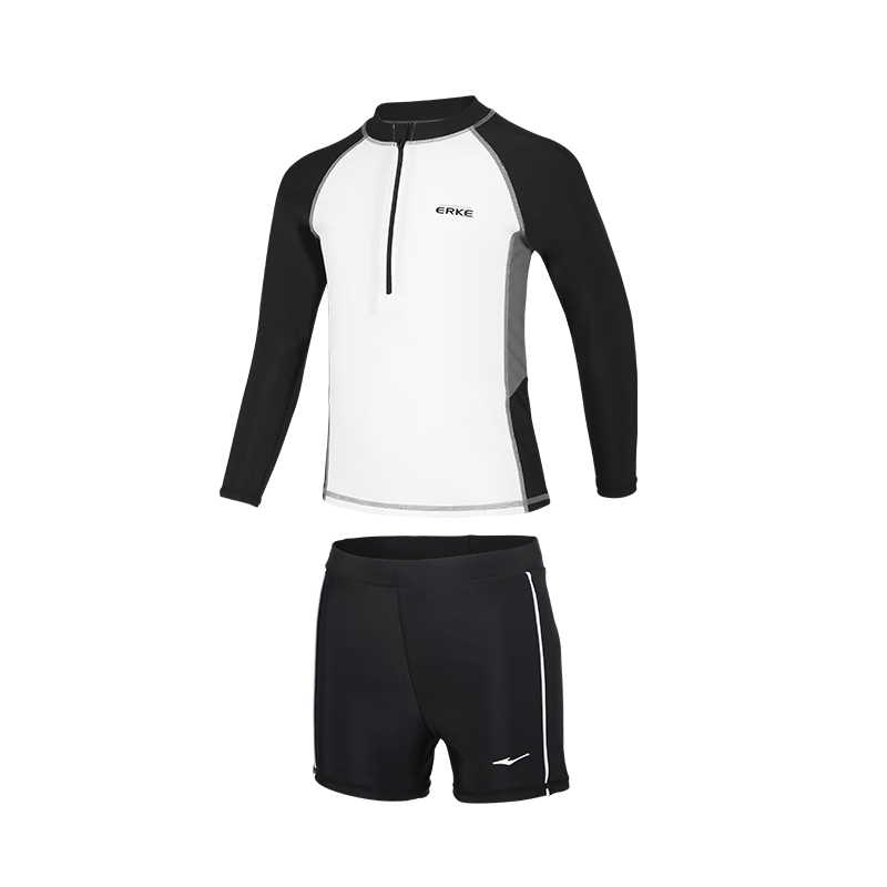 ERKE Children's Long-Sleeve Swimsuit Set with Separate Top And Bottom for Boys, Big Kids, Toddlers, And Little Boys, Suitable for Hot Springs And Swimming