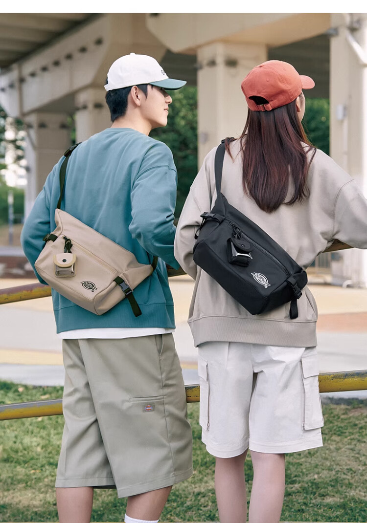 Dickies Men's Large Capacity Crossbody Bag Student Shoulder Bag Multi-Compartment Versatile Commuter Outdoor Casual Travel Sling Bag 3