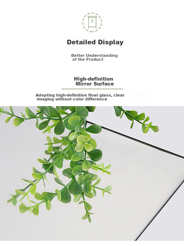 Anerya Full-Length Mirror, Bathroom Mirror, Wall-Mounted Mirror, Bedroom And Living Room Dressing Mirror, Home Use, 30*30 Right-Angle, Four Pieces 8