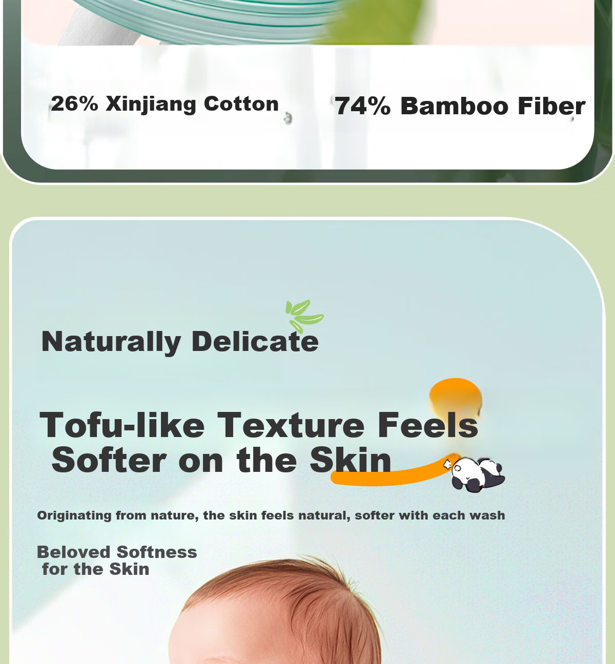 Mianzhirun Baby Muslin Bath Towel, Infant Absorbent Swaddle, Newborn Blanket, Children's Bamboo Cotton, 7A Antibacterial, 110cm*110cm 8