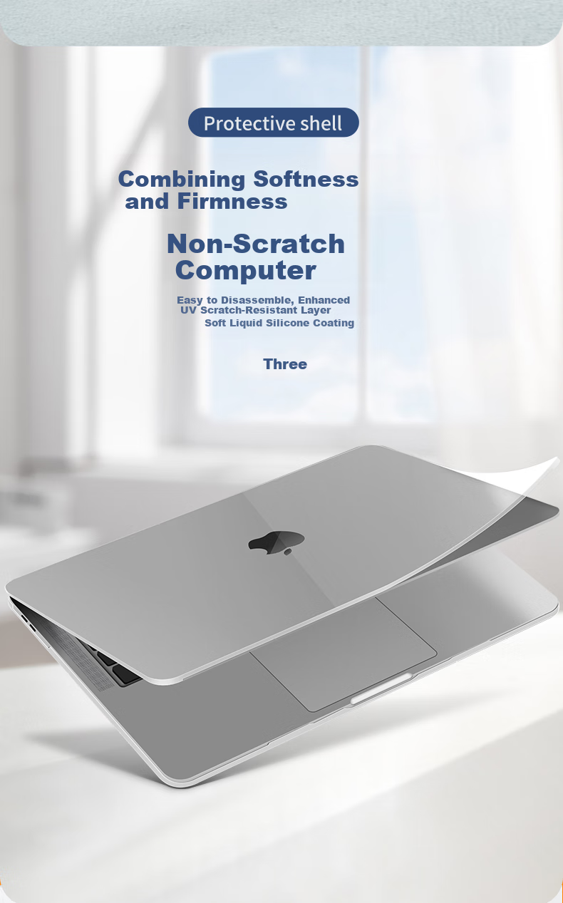 Aigo Compatible with 2021 Pro14 Apple Laptop Protective Case, Macbook Air Protective Cover, Ultra-Thin Silicone Soft Shell [A2442] 4