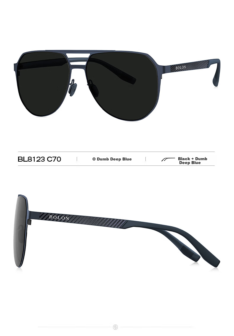 BOLON Sunglasses, Double-Frame Polarized Sunglasses, Aviator Driving Glasses for Men, BL8123 D11 5