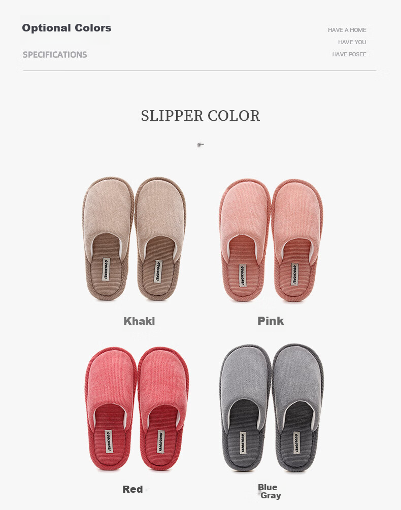 GUOLUOFEI Japanese-Style Slippers for Men And Women, Couples Spring And Summer Home Use Sweat-Absorbing Breathable Non-Slip Floor Slippers, Red, Size 38-39 3