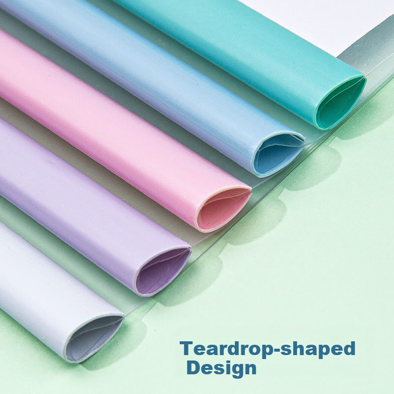 Jindeli 10 Pieces, 8mm Colorful Morandi Water Drop Pull Rod Clips, A4 Transparent Document Folder, Student Exam Paper Clip, File Folder, Resume, Prenatal Checkup Report Organizer, Office Supplies, Q321