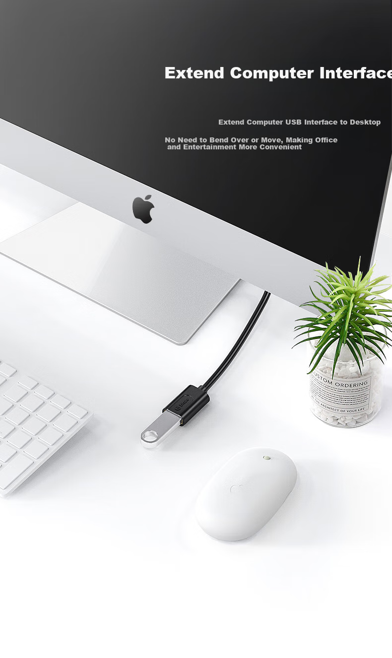 BIAZE USB 2.0 Extension Cable, Male to Female, High-Speed Data Transfer Cable for Computer, USB Drive, Mouse, Keyboard, Printer, Charger, Extension Cord, 2 Meters 4