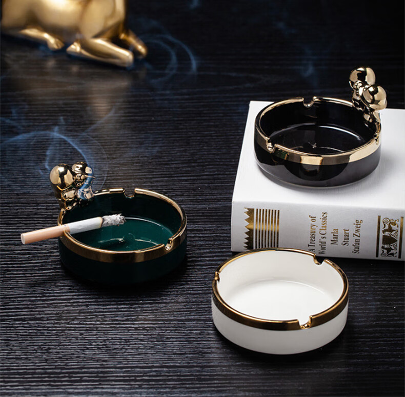 Yupinfengmao Creative Luxury Ceramic Ashtray Home Living Room Coffee Table Trendy Fashion Ashtray Office Hotel Bar Supplies 7