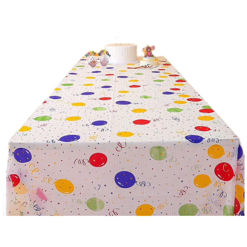 Jiayan Balloon Tablecloth, Birthday Scene Decoration, Oil-Proof And Waterproof, First Birthday Party Table Cover, 2.7m Simple Setup