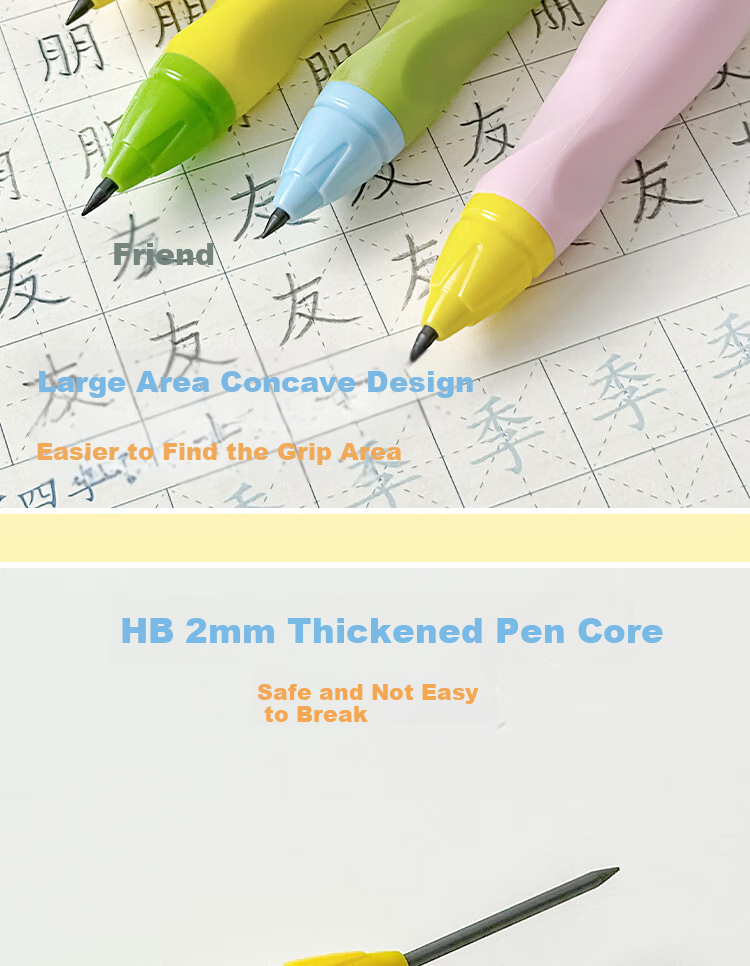 Sannianerban & Bifangshuo Ergonomic Automatic Pencil with Matching Lead Refills, Single Box 4