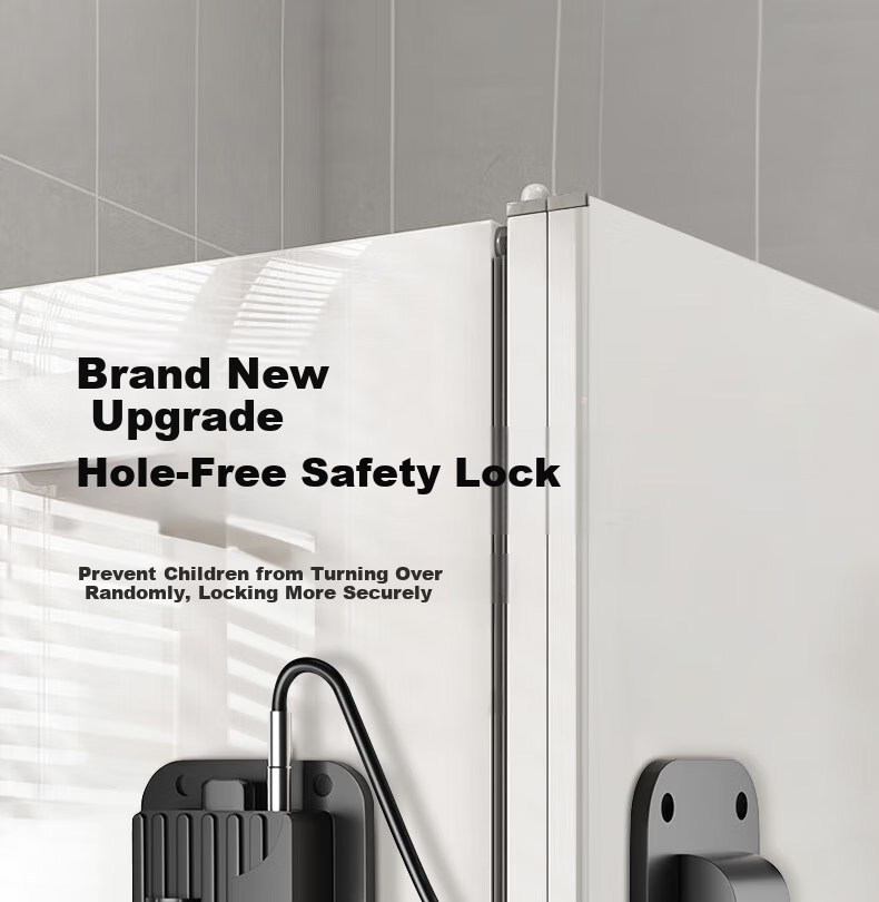 Huge Refrigerator Lock, No-Drill Drawer Password Lock, Student Dormitory Cabinet Security Lock, Window Limiter 3