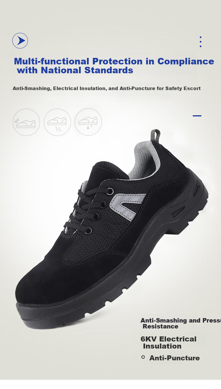 DUNWANG Safety Shoes for Men And Women, Anti-Smashing Insulated Electrician Shoes, Soft Cowhide Leather Lightweight Athletic Work Shoes 2731-D Size 42 7