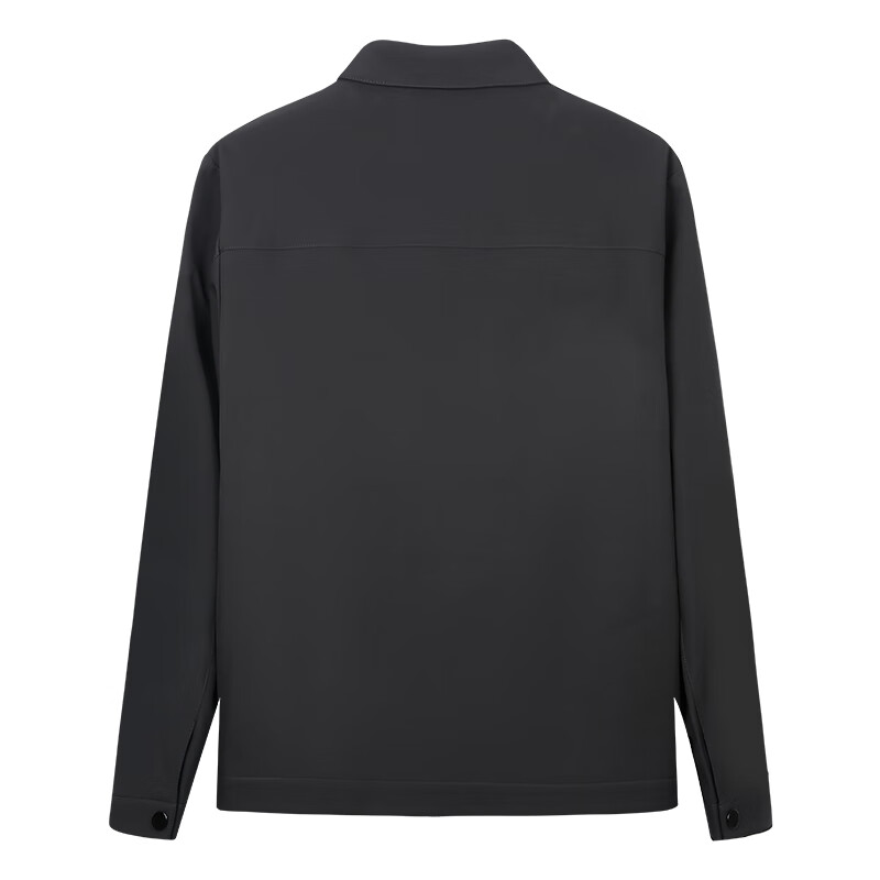 TRIES Men's Jacket, Lightweight Business Casual Embroidered, Spring And Autumn New Arrival, Turn-Down Collar, Structured Solid Color Jacket, Outerwear