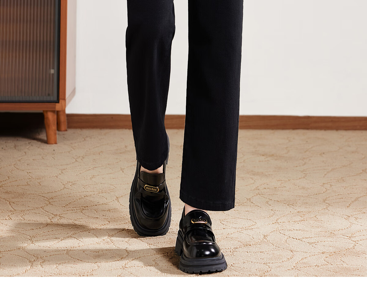 PinCai Women's Jeans, Spring And Autumn Black Straight-Leg Trousers, Slimming And Heightening Effect, Casual Denim Long Pants P143N1009 50