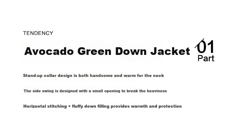 Dme [Avocado Good Mood] Winter Lightweight Stand Collar Warm 90% Duck Down Filling Versatile Women's down Jacket 5