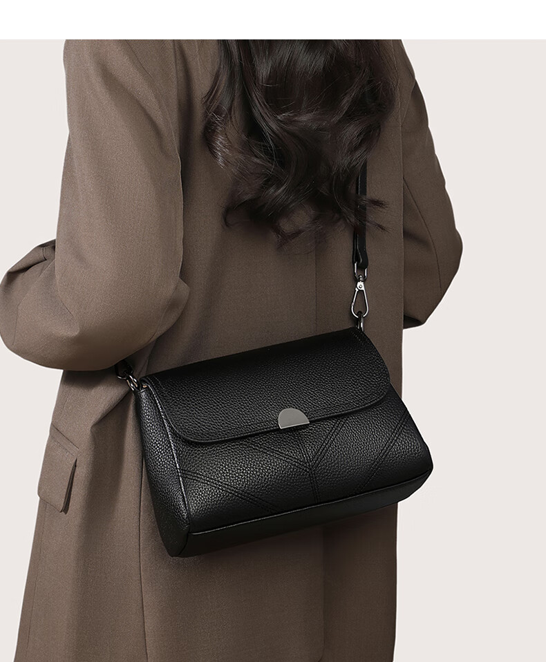 Aiqinghai Top-Grain Leather Handbag, Women's Crossbody Bag, Shoulder Bag for Mothers, Fashionable Birthday And Mother's Day Gift, Practical Present for Mom 1