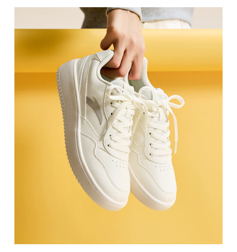 Anta Light Step V2 Women's Sneakers Summer Breathable Casual Couple Simple White Shoes Soft Sole Comfortable Thick Sole Height Increasing Shoes 13