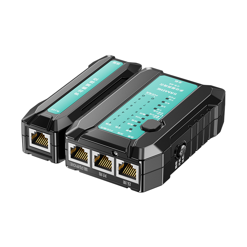 SAMZHE Network Cable Tester, Multifunctional Ethernet/Phone Line Tester, Network RJ45 Connector Single-Head Tester, Engineering/home Intelligent Signal Detector, Continuity Tester CS-68