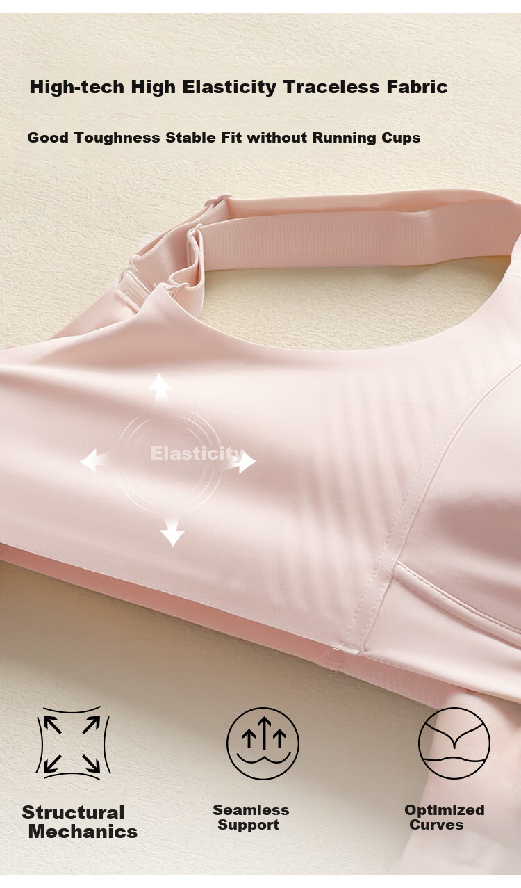 GRACEWELL Seamless Bare-Feel Full Coverage Bra for Large Breasts, Minimizing Effect, Honeycomb Breathable Thin Lift-Up Anti-Sagging Plus Size Brassiere 12