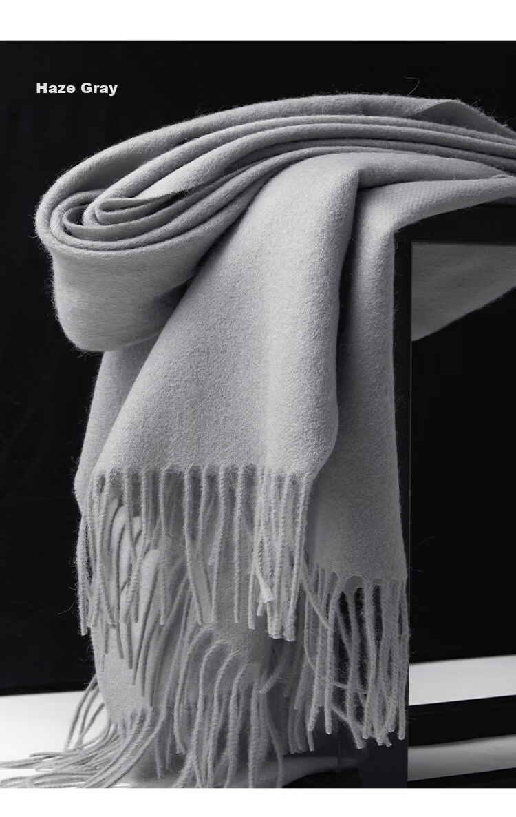 Hodo 100% Pure Wool Shawl for Women, Autumn And Winter Warm Scarf Cloak, Birthday Gift for Mom, Gift Box Packaging 10