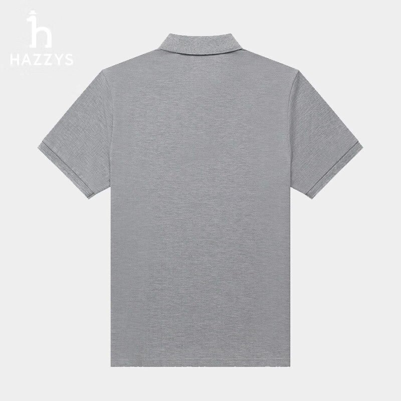 HAZZYS Men's Cooling Short-Sleeve POLO Shirt ASTZE0CBX72, Gray GE M (170/92A46)