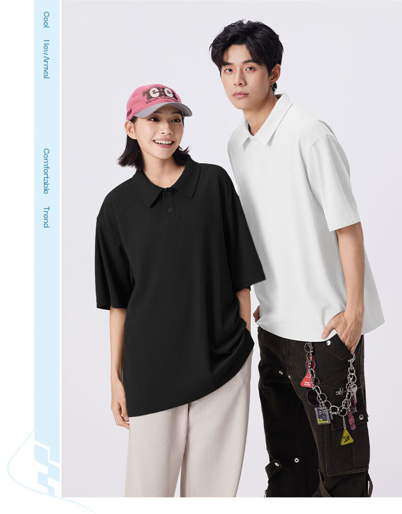 Jeanswest Polo Shirt for Men, Summer Chinese Style National Trend Panda Short-Sleeve Waffle Knit Collared T-Shirt Top C 13