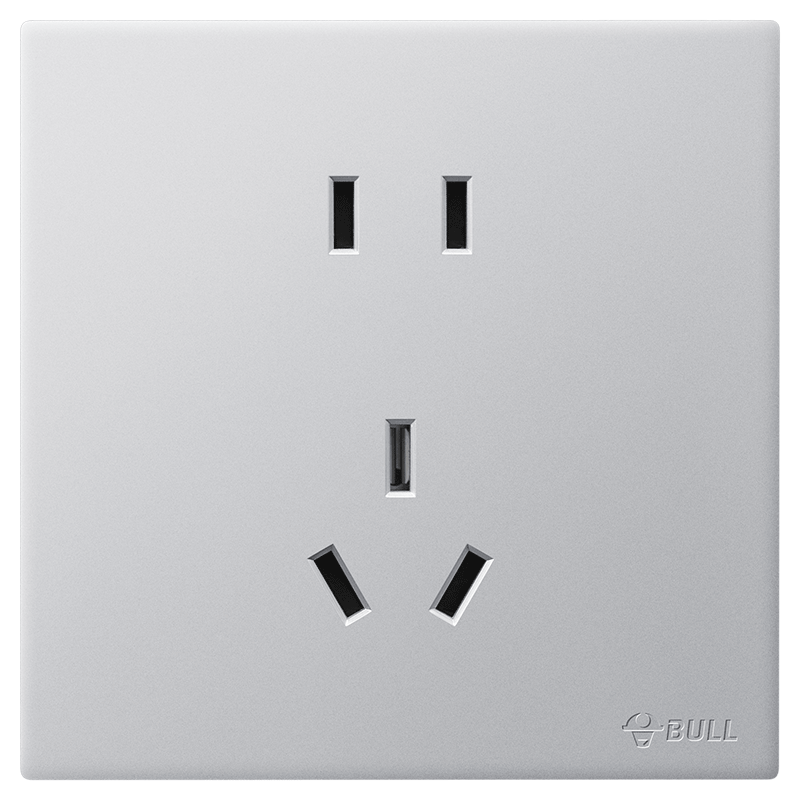 BULL G60 Series 10A Five-Hole Ultra-Thin Socket Panel G60Z223 Space Silver