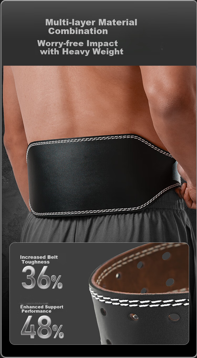 JD Original Fitness Waist Support Belt for Men, Weightlifting Squats Deadlift Strength Training Sports Back Brace, Athletic-Specific 5