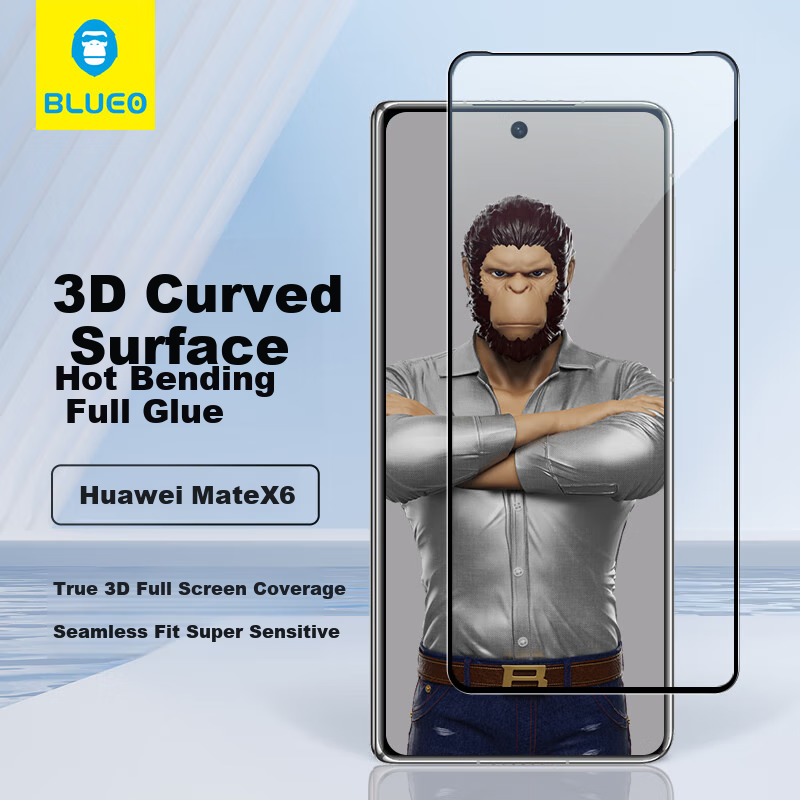 Lanxingxiansheng [3D Hot Bending Large Arc Edge] Screen Protector for Huawei Mate X6, HUAWEI X6 Tempered Glass Film, HD Anti-Drop Anti-Fingerprint Full Adhesive Phone Protection, Dust-Free Quick Installation Film
