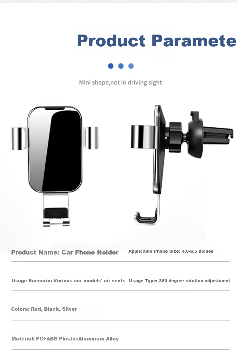 Lvyeke Car Phone Holder, Car Navigation Mount Air Vent Holder, Car Accessories Interior Decoration Small Item 10