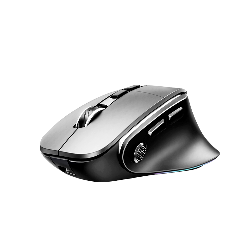 D.ROB Smart AI Mouse, Ergonomic Wireless Office Mouse, Bluetooth Dual-Mode Voice Typing Type-C Rechargeable Large Hand Mouse (With DeepSeek), D9 Black