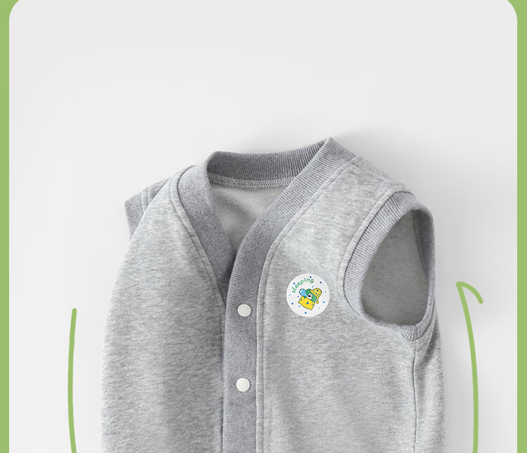 Mini Wooden House Kids Vest Boys Girls Spring Autumn Children's Open Front Vest Versatile Sleeveless Black Cloud Bear 130 5