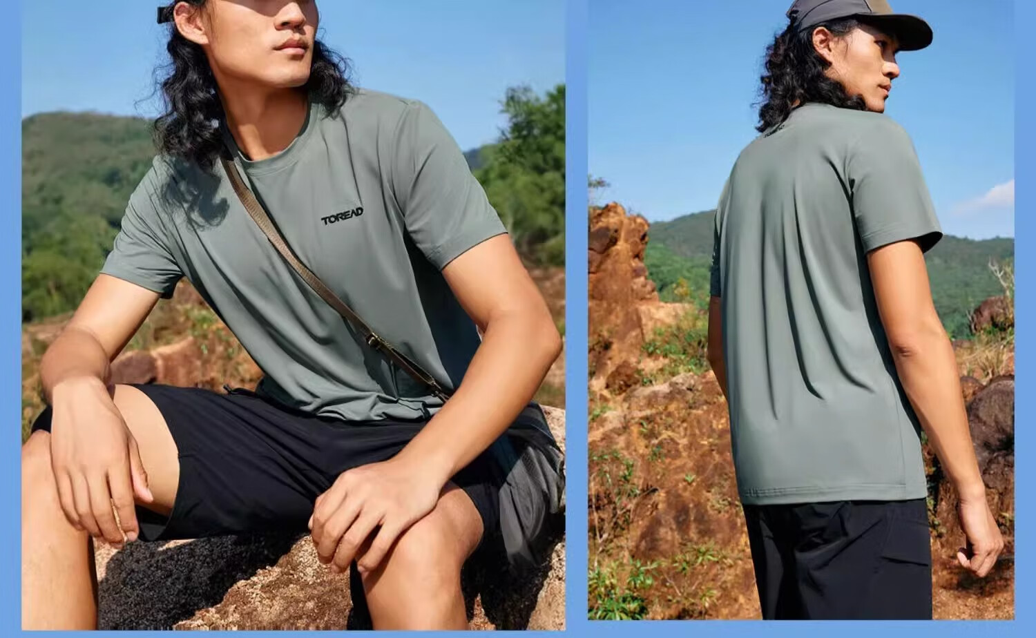 TOREAD Short Sleeve Quick-Dry T-Shirt Outdoor Sports Hiking Mountaineering Sun Protection Stretch Summer Half Sleeve Black Men XL 21