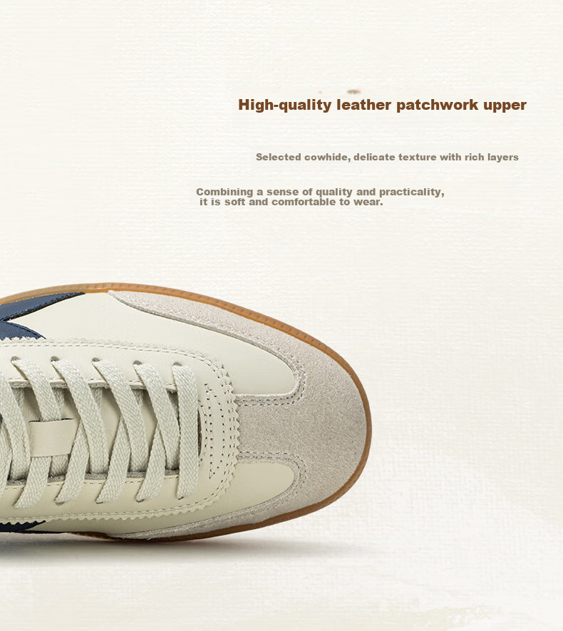Diadora Men's And Women's Versatile Low-Top Casual Sneakers Saunter OG Beige/blue 37 16