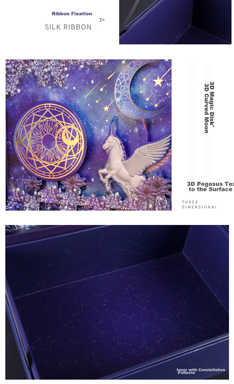 TaTanice Gift Box Empty Box Dragon Boat Festival Gift Birthday Present Packaging Box Souvenir Box, Colorful 3D Desig 6