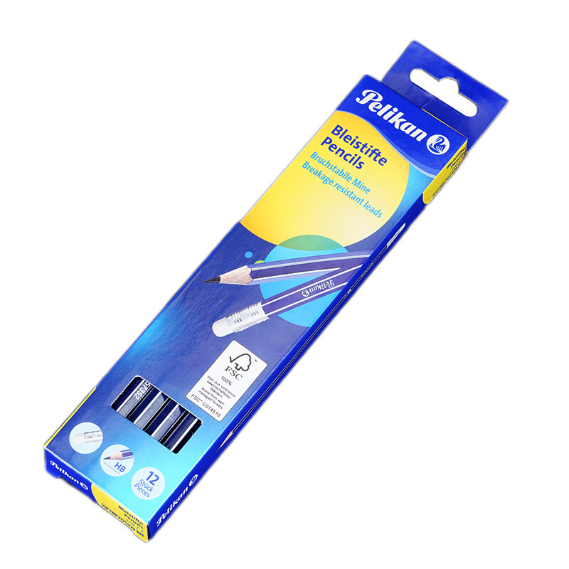 Pelikan 12-Pack 2B Pencils HB Pencils with Eraser for Elementary Students Kindergarten Writing Children's Stationery Art Sketching