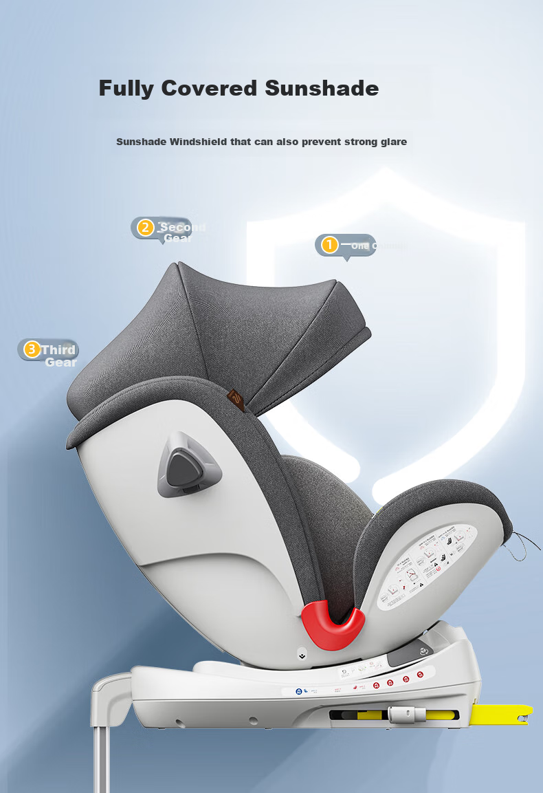 Reebaby Qirui Max Child Safety Car Seat for Ages 0-4 All-Age I-Size Certified, In-Car Voice Interactio 17