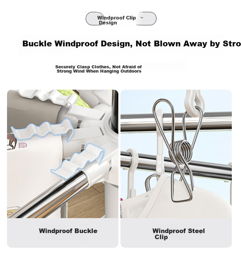 Baoyouni Baby Clothes Drying Rack, Floor-Standing, Stainless Steel, Multifunctional, Foldable, Towel Rack, Diaper And Drool Cloth Hanger 4