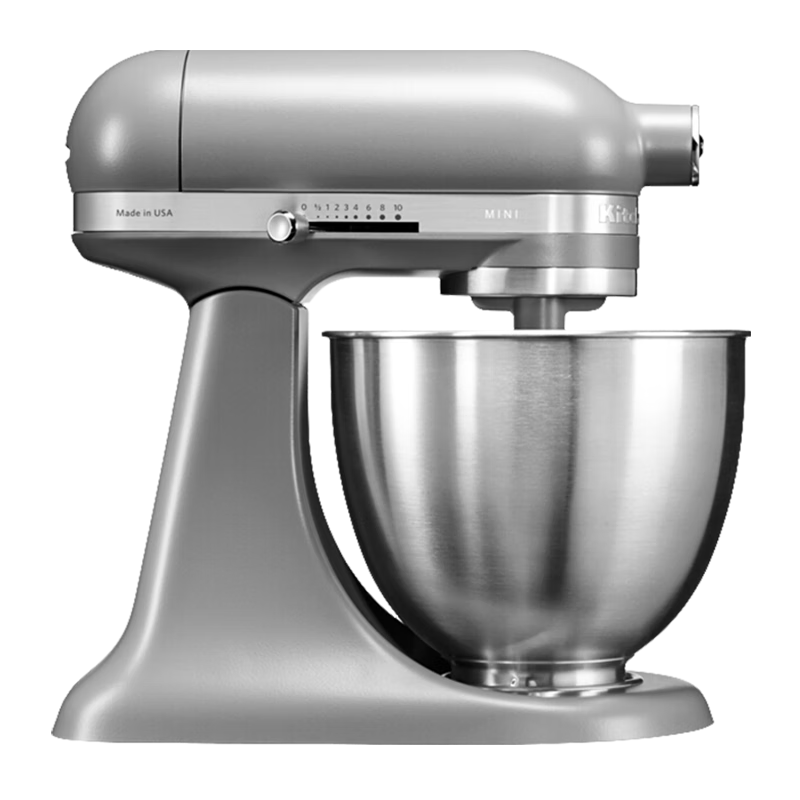 KitchenAid Stand Mixer, Home Use, Small 3.5QT Multifunctional Dough Kneader And Blender, Matte Gray, 5KSM3311XCFG