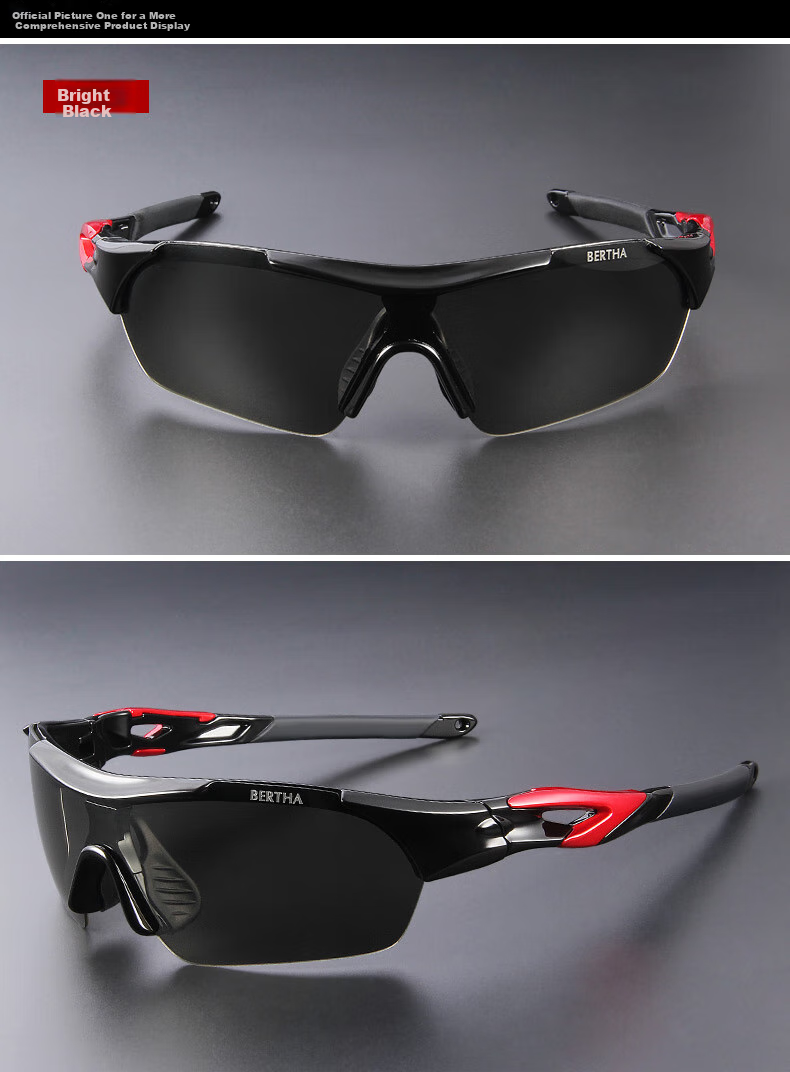 Bertha Cycling Glasses with Photochromic Polarized Lenses, Night Vision Goggles, Outdoor Sports Glasses for Men And Women, Back-To Riding Protective Eyewear 14