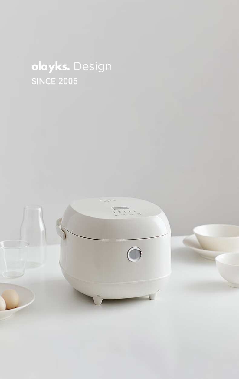 Olayks Rice Cooker for Home Use, Non-Stick Inner Pot, Smart Reservation Electric Rice Cooker 3L 1