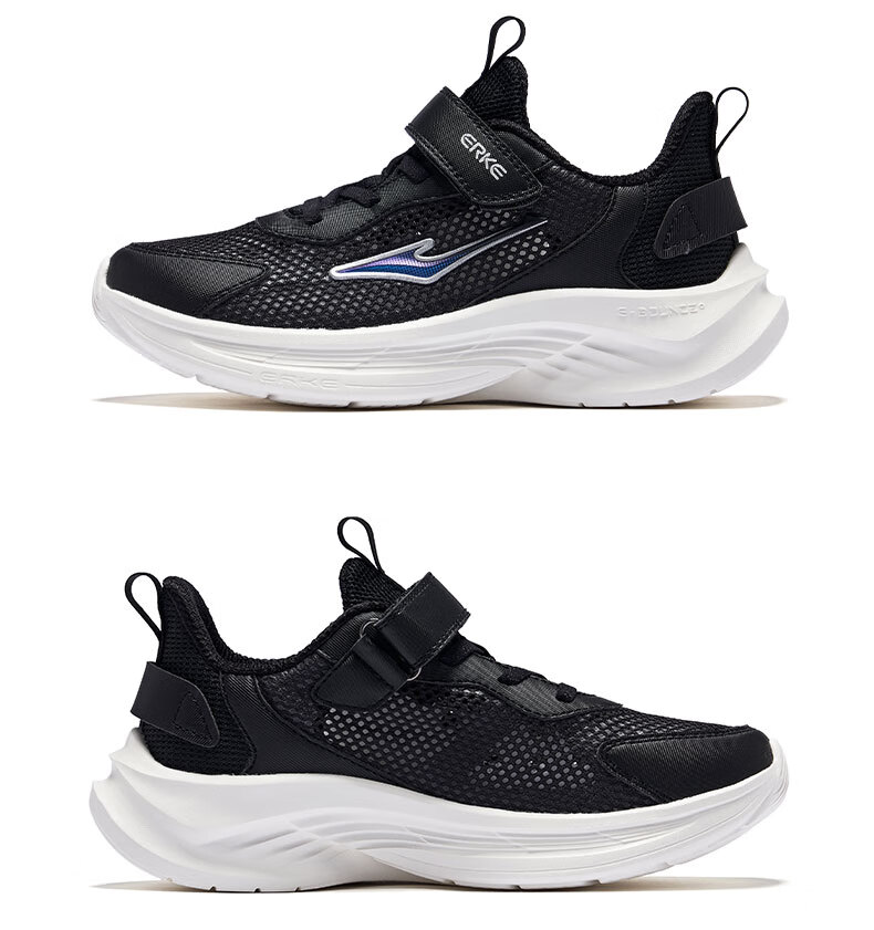 ERKE Children's Shoes, Boys And Girls Sports Shoes for Older Kids, Summer Mesh Running Shoes, Deep Navy Blue/French Blue, Size 36 49