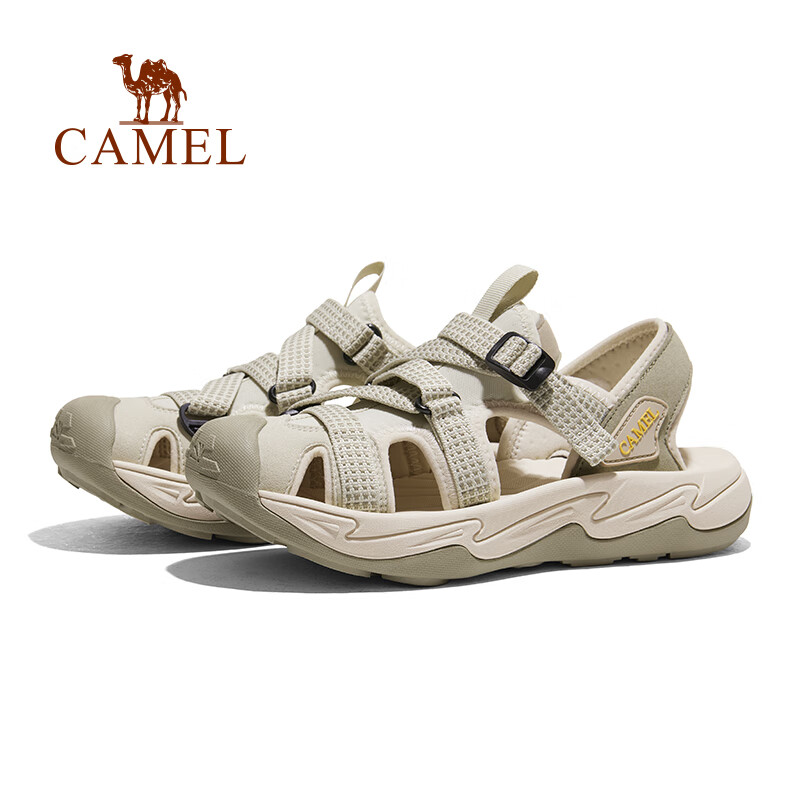 CAMEL Summer Outdoor Closed-Toe Sandals for Men And Women, Quick-Drying Beach Shoes for River Tracing And Water Activities F24B162050M